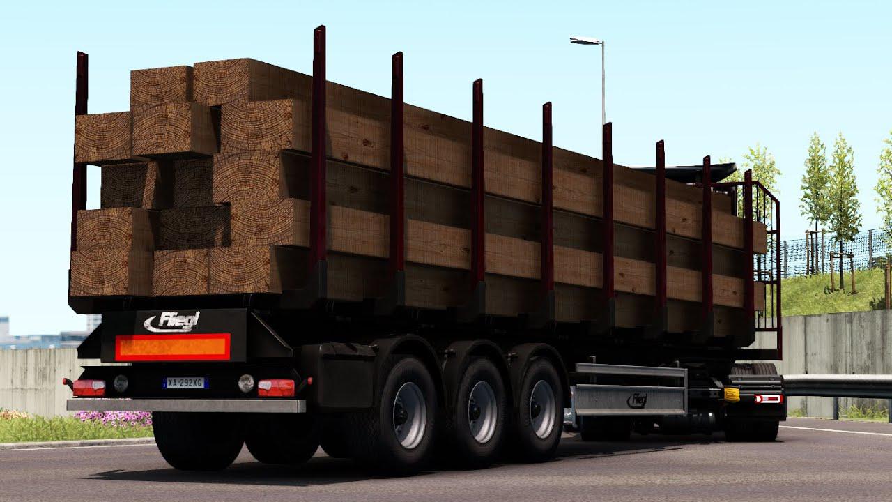 ETS2 Ownable Log Trailer Fliegl (1.39.x) Euro Truck Simulator 2
