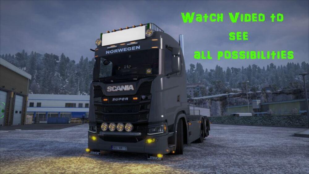 ETS2 - Scania NG S&R Extended Sunshield with Slots V1.0 (1.39.x)