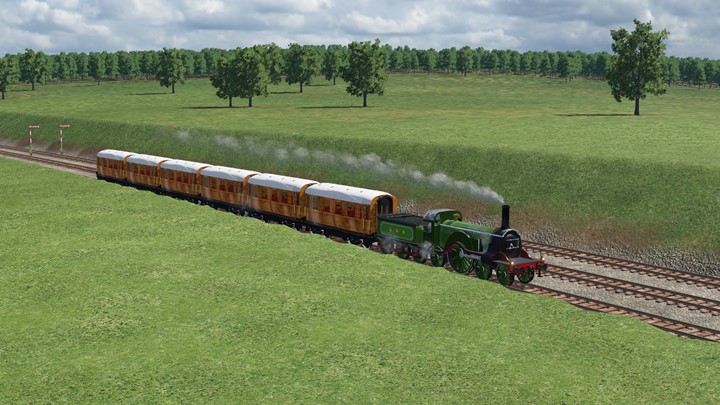 Transport Fever 2 - Teak Coach Set