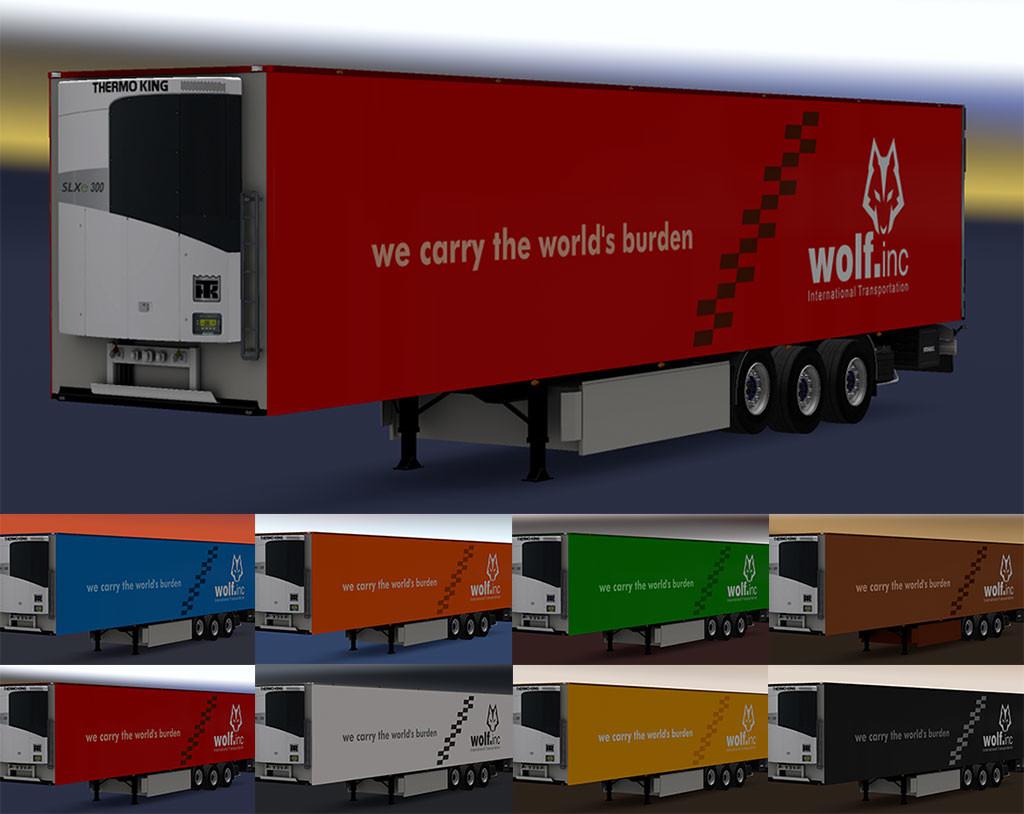 ETS2 - Wolf Repaintable Truck and Owned Trailers Skin V1.8 (1.36.x)