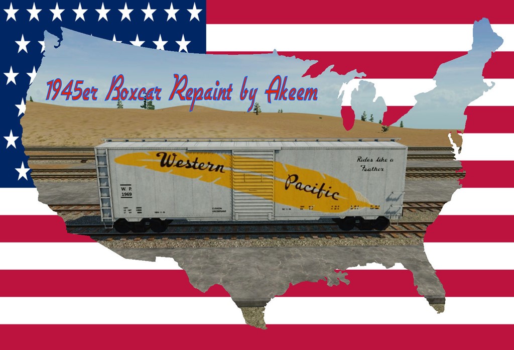 Transport Fever 2 - Boxcar 1945 - Western Pacific + Fake Wagon