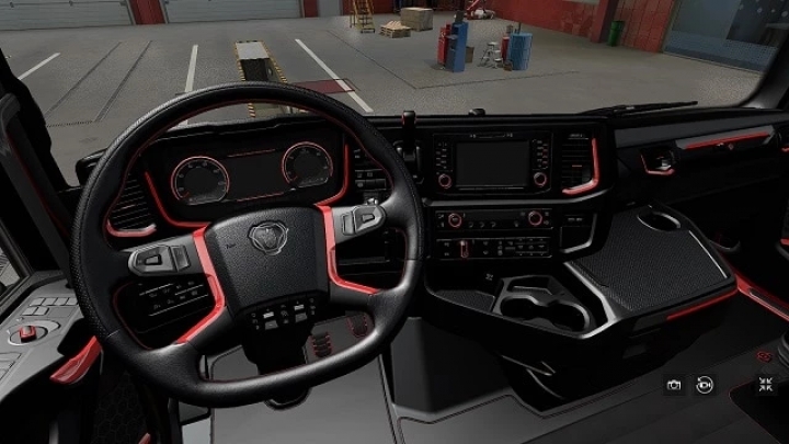 ETS2 - Scania R&S Red interior V1.0 (1.41.x) | Euro Truck Simulator 2 ...