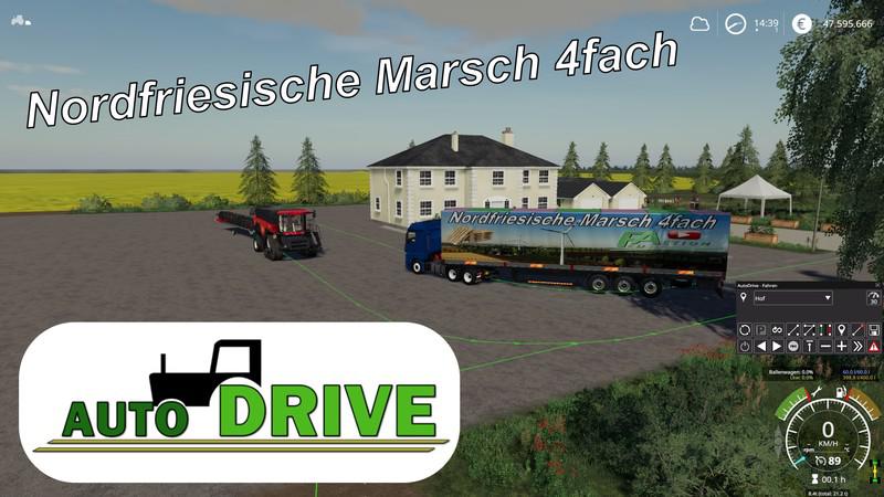 FS19 - AutoDrive Route Network NF March 4-Way With Trenches V1.0