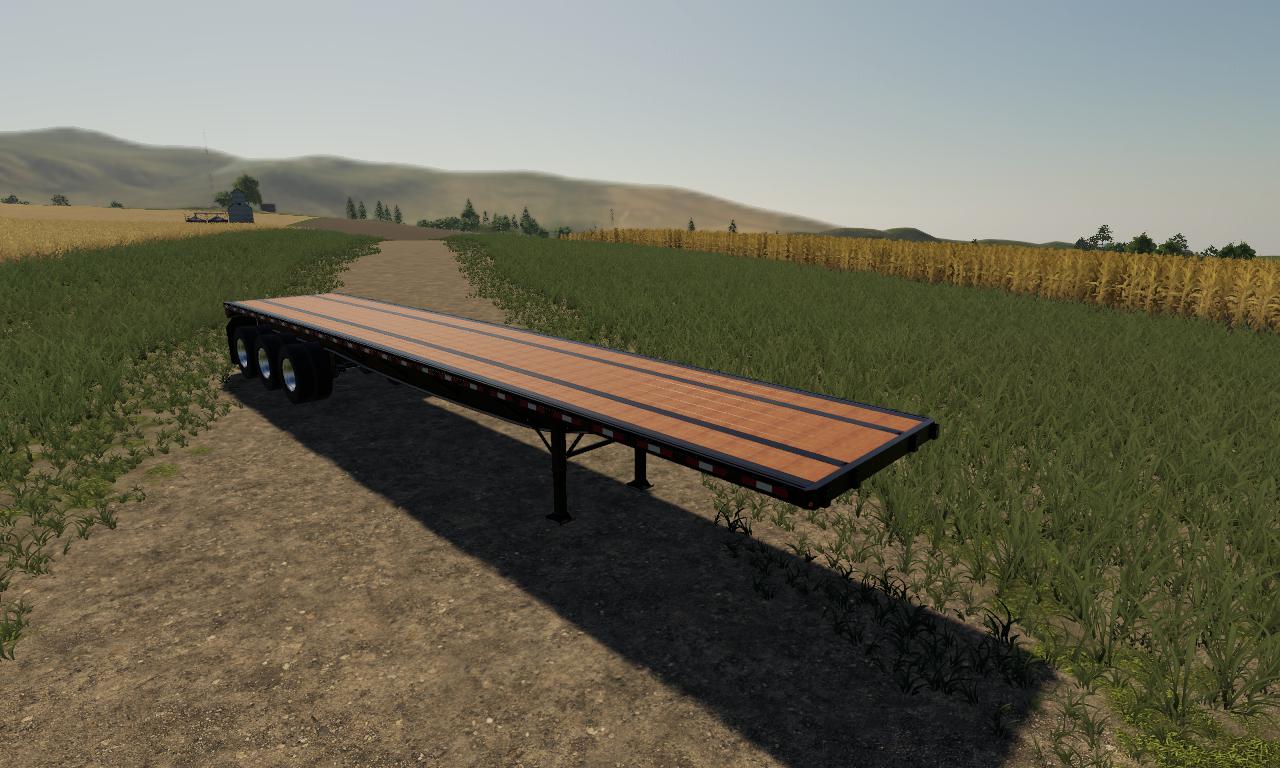 Farm trailer. Прицепы для поддонов fs19. Fs19 short Flatbed Trailers. Мод ферма 2019 полуприцепы для тюков. ФС 19 трейлер.