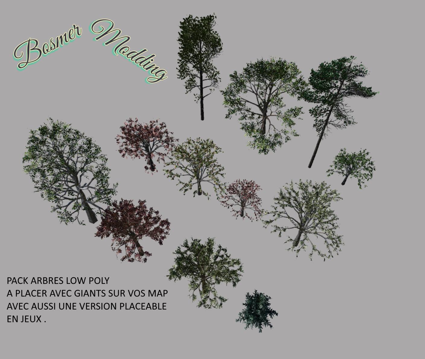 FS19 - Pack Arbres Low Poly V1.0