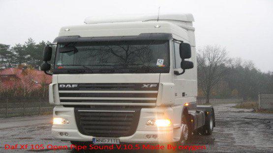 ETS2 - Daf XF Open Pipe Sound V10.5 (1.38.x)