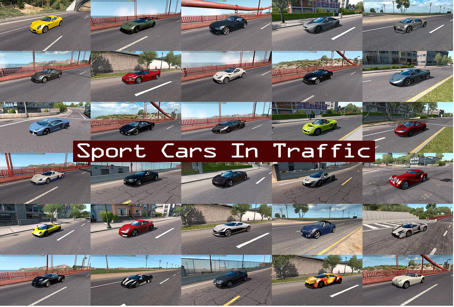 ATS - Sport Cars Traffic Pack V4.0 (1.35.X)
