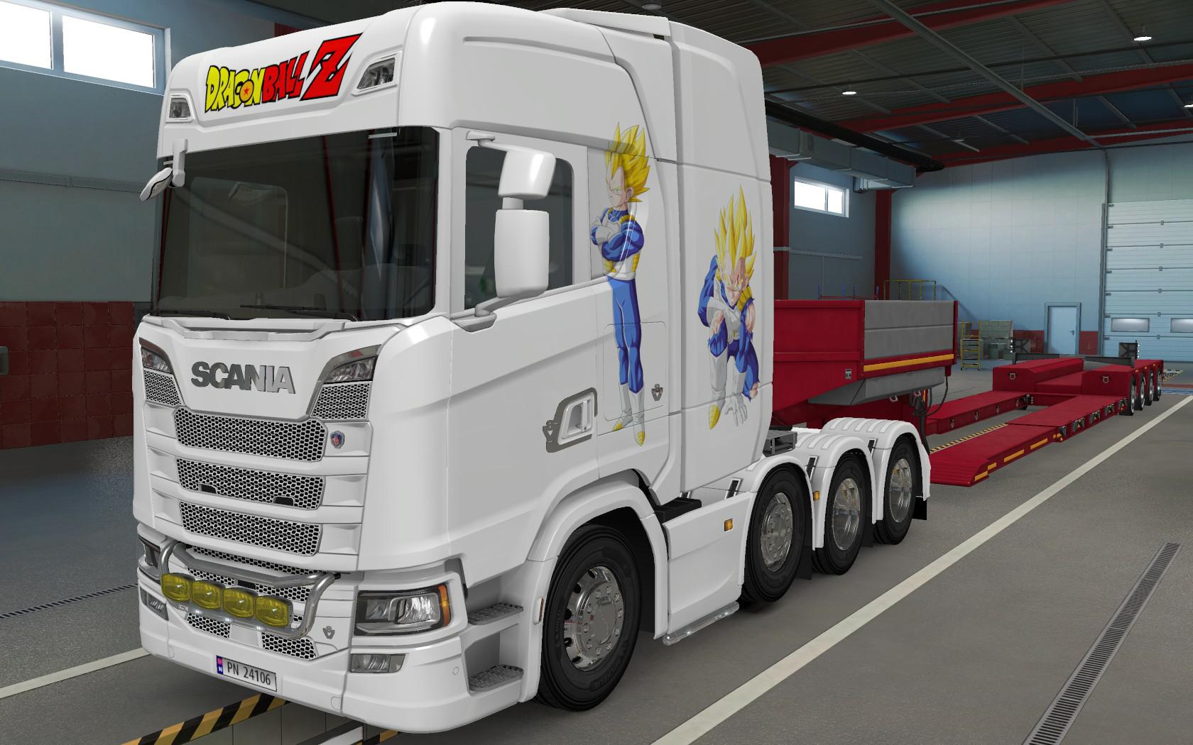 ETS2 - Scania S 2016 8x4 Vegeta White Skin (1.39.x)