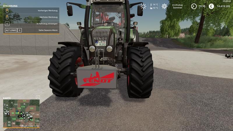 FS19 - Fendt Weight 800KG V1.0