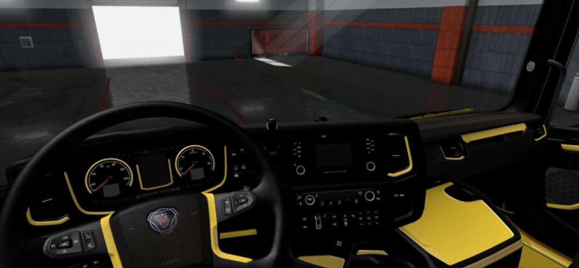 ETS2 - Scania S & R 2016 Gold - Black Interior (1.36.x)