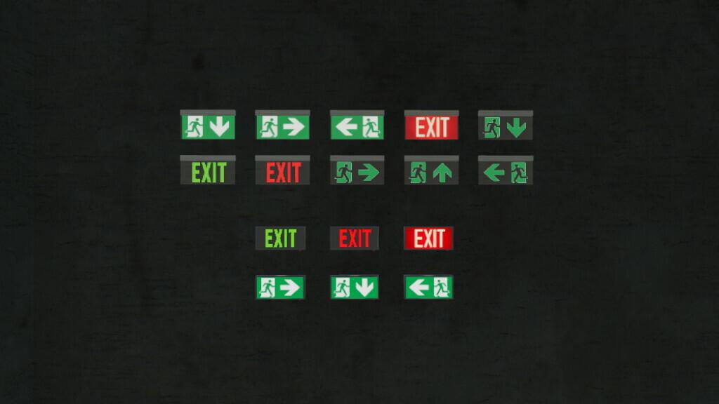 FS19 - Exit Sign (Prefab) V1.0