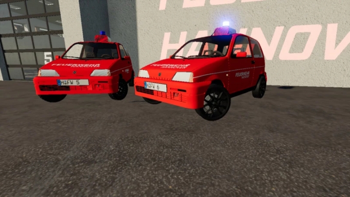 FS19 - Fiat Cinquecento 1991 Fire Brigade Hanover V1.0