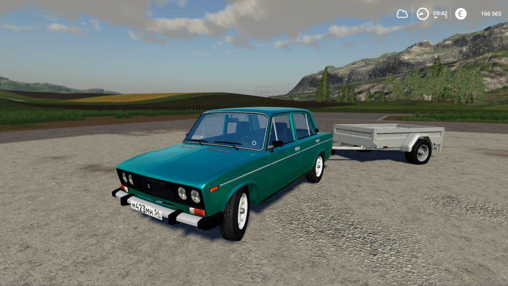 FS19 - Vaz 2106 And Trailer V1.0