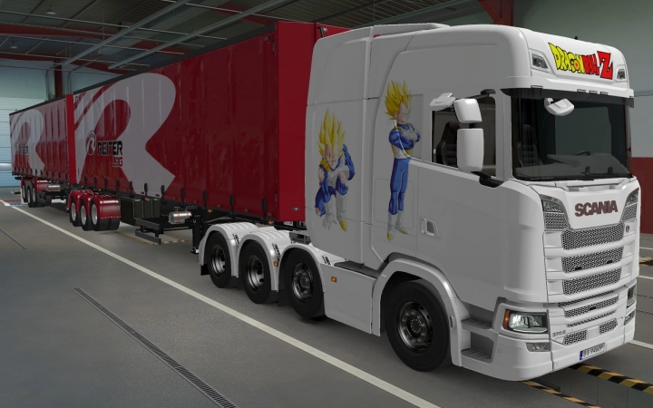 ETS2 - Scania S 2016 8x4 Vegeta White Skin (1.41.x)