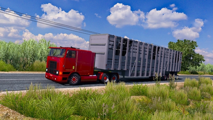 ETS2 - International Edit BR Truck + Big Livestock Trailer Mod (1.40.x)