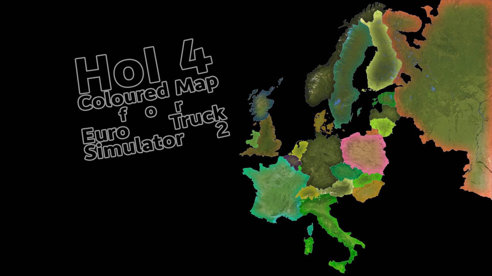 ETS2 - Hoi 4 Map Colored V1.0 (1.35.X)