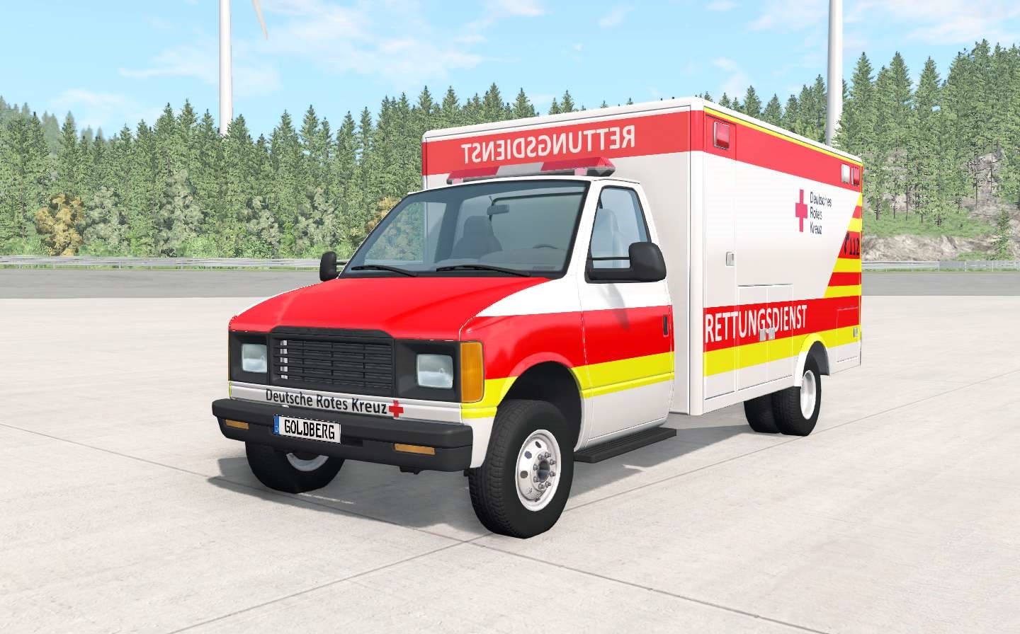 BeamNG - Gavril H-Series German Ambulance Car Mod V1.1