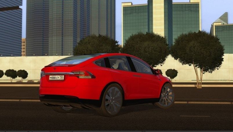 City Car Driving 1.5.9.2 - Tesla Model X 2017 Car Mod 