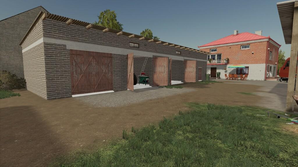 FS19 - Cowshed With A Garage V1.0