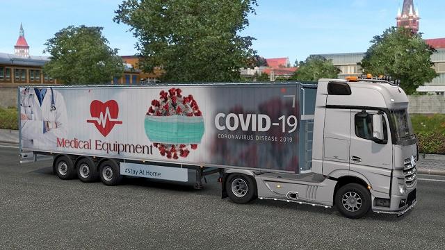 ETS2 - Covid-19 / Medical Equipment Trailer V1.0 (1.36.x)