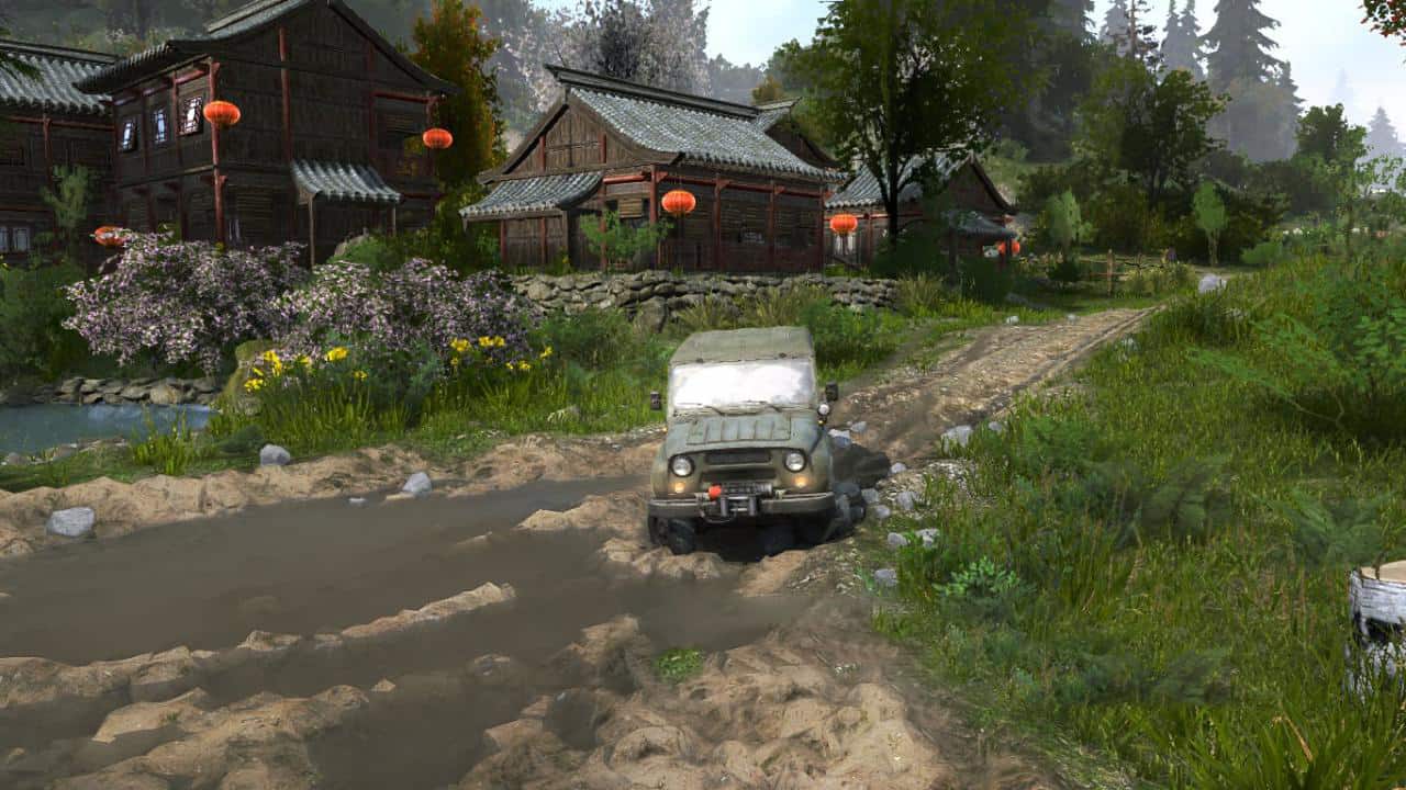 Spintires:Mudrunner - Chinese Village and Canyon Map V1.0