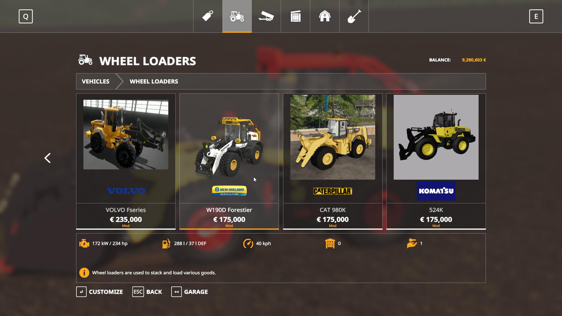 FS19 - New Holland W-190 Forestier V2.0