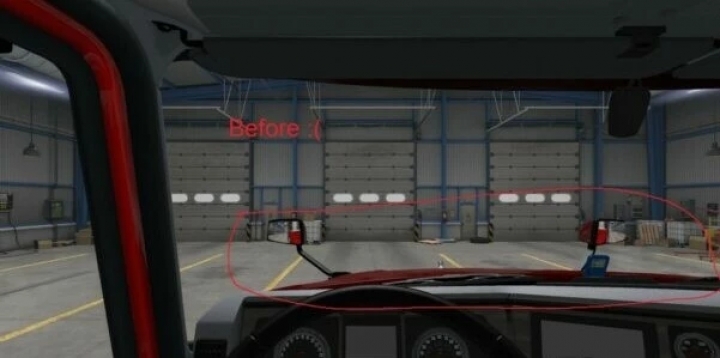 ATS - Mack Anthem Interior View Hood Fix V2.1 (1.40.x)