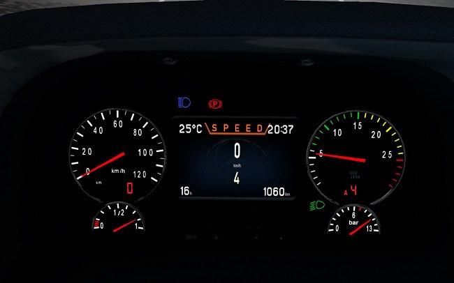 ETS2 - Custom Dashboard for SCS Mercedes MP3 (1.35.x)