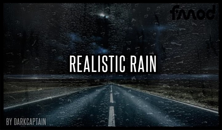 ETS2 - Realistic Rain V3.8.2 (1.40.x)