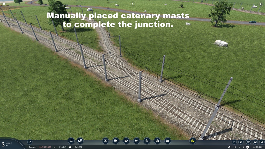 Transport Fever 2 - No Catenary Mast Track & Placeable Masts