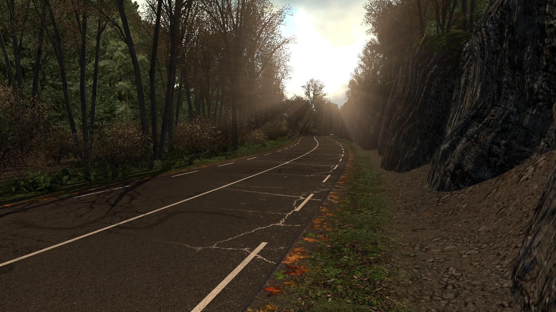 ETS2 - Cracked Roads Mod Autumn Edition Fixed V1.0 (1.36.x)