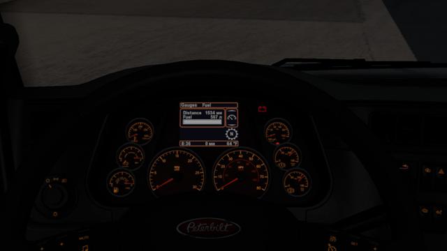 ATS - Peterbilt 579 Orange Dashboard (1.39 - 1.40)
