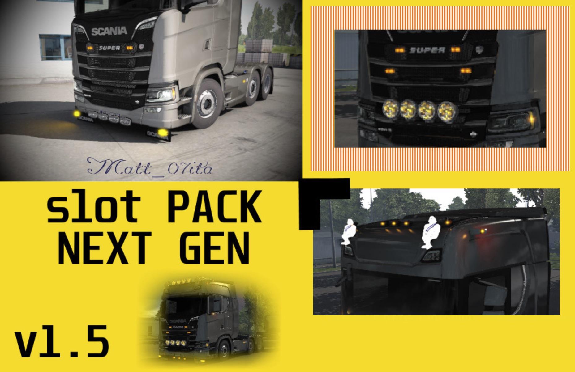 ETS2 - Scania Next Gen Slot Pack V1.5 (1.38 - 1.39)