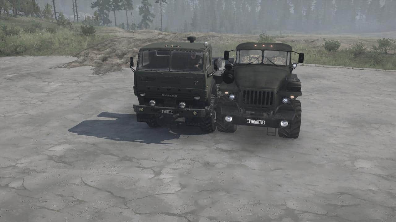 Spintires:Mudrunner - Ural-6614 / KamAZ-63501 Truck V18.11.19