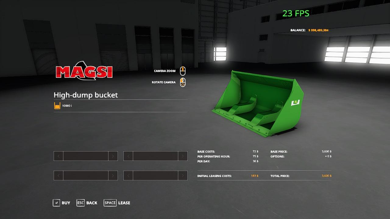 FS19 - John Deere High Tip Bucket V1.0
