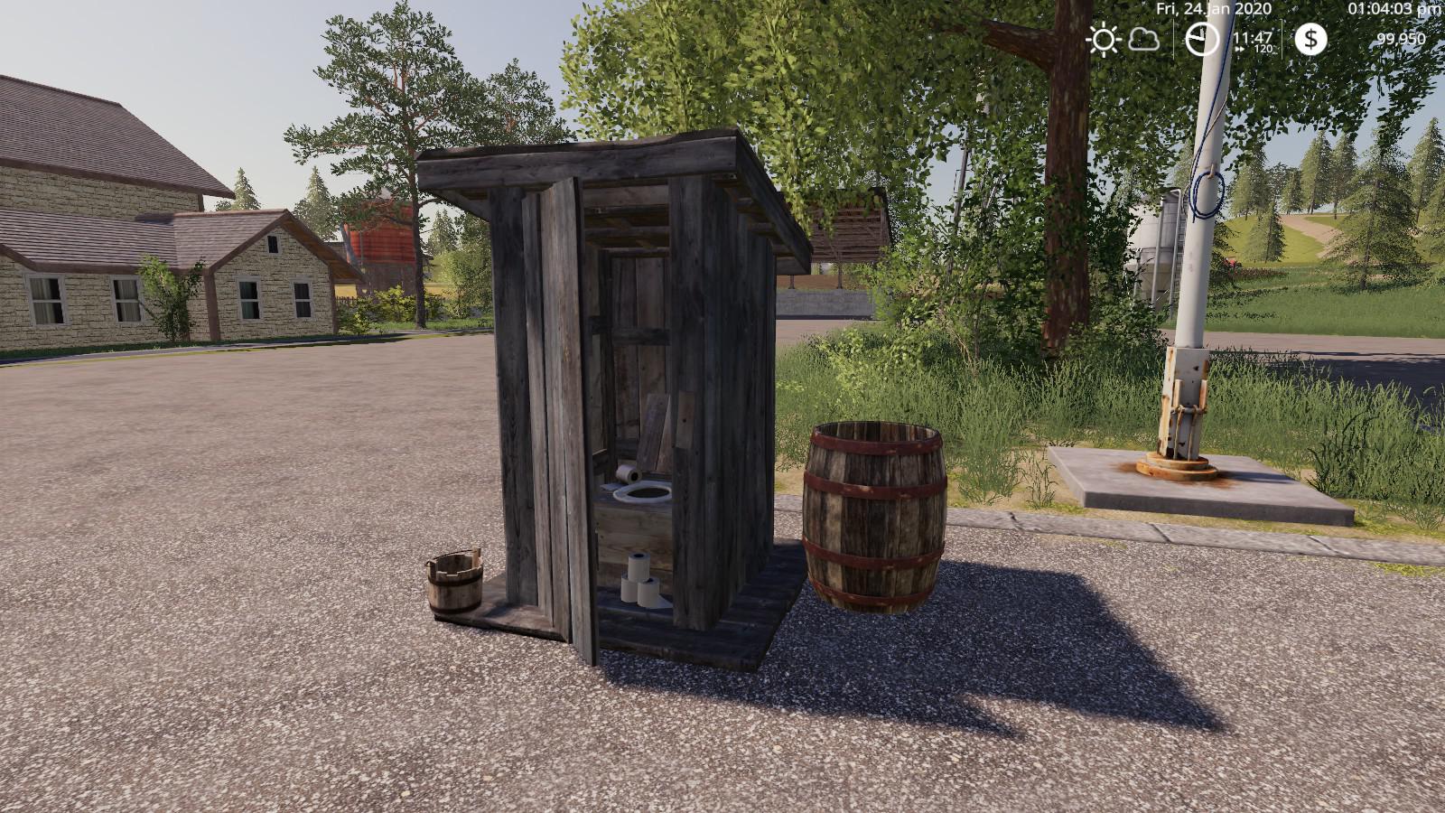 Fs19 Outhouse With Sleep Trigger V10 Farming Simulator 19 Modsclub 5376