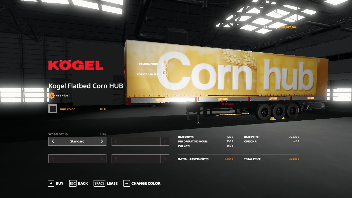 FS19 - Cornhub Kogel Autoloader Trailer V1.0