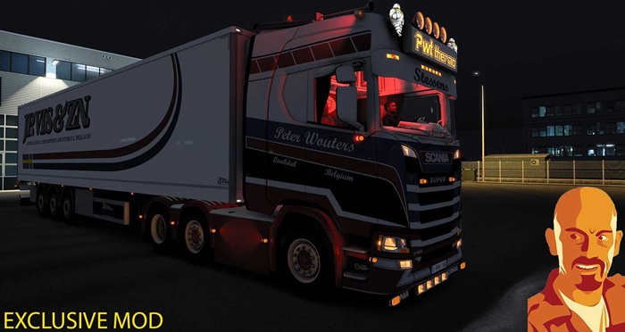 ETS2 - Scania S500 PWT Stessens and NTM Trailer Exclusive