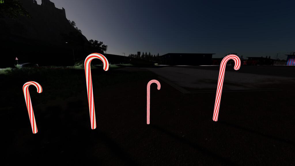FS19 - Lighted Candy Cane Pack V1.0