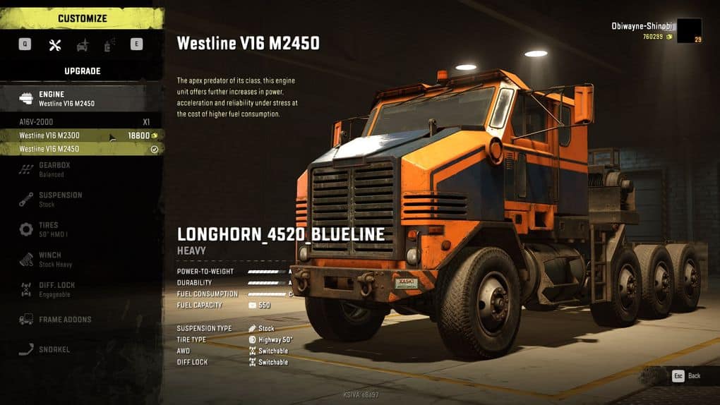 SnowRunner - Longhorn 4520 Blueline V1