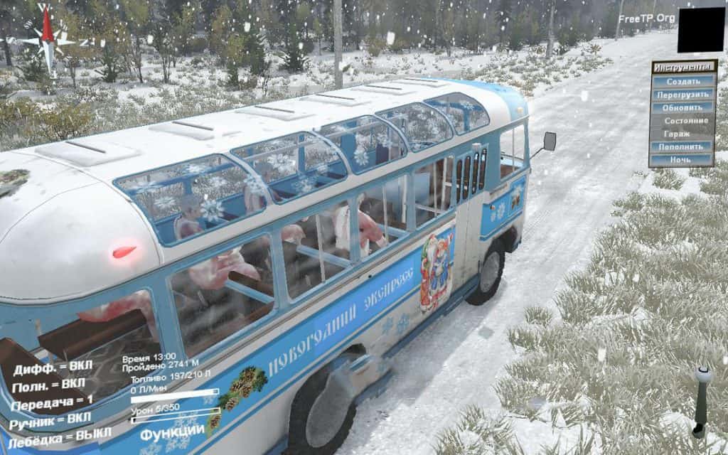 Spintires - Paz-3201 Gypsy Car And "New Years Fairy Tale" V1.0