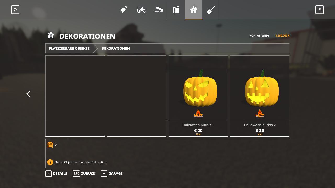 FS19 - HoT Pumpkins for Halloween V1.0