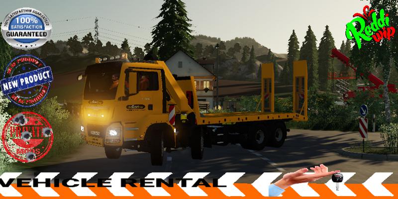 FS19 - Man 8x4 Rental Kran Kiloutou V1.5