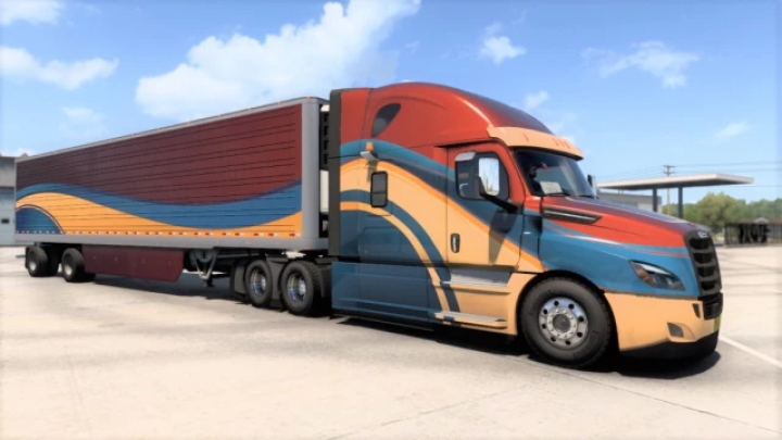 ATS - Freightliner Cascadia Metallic Paint & Trailer Skin (1.40.x)