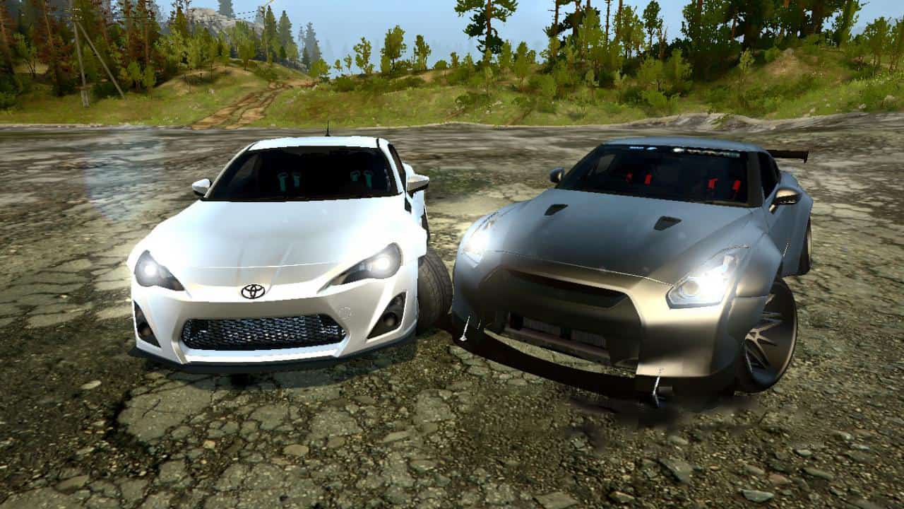 Spintires:Mudrunner - Nissan Skyline GTR35 & Toyota GT86 V1