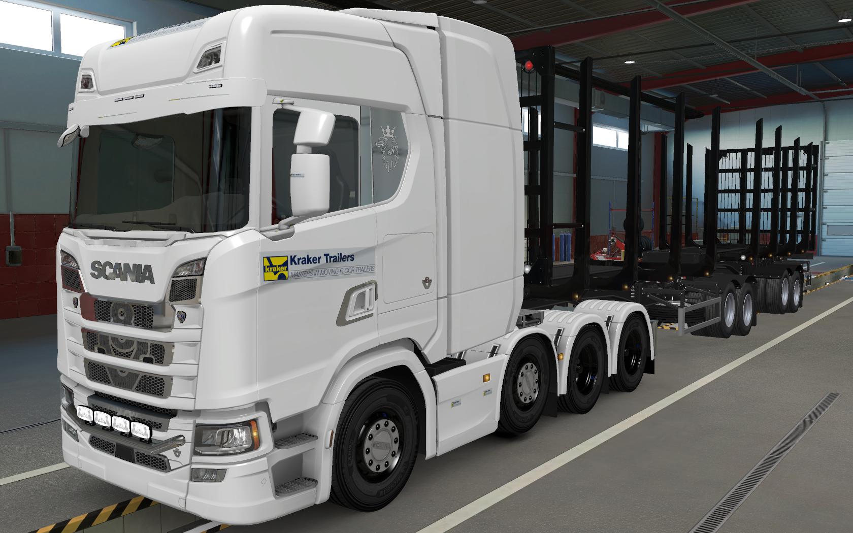 ETS2 - Scania S Next Gen 8x4 Kraker Trailers Skin (1.37.x)