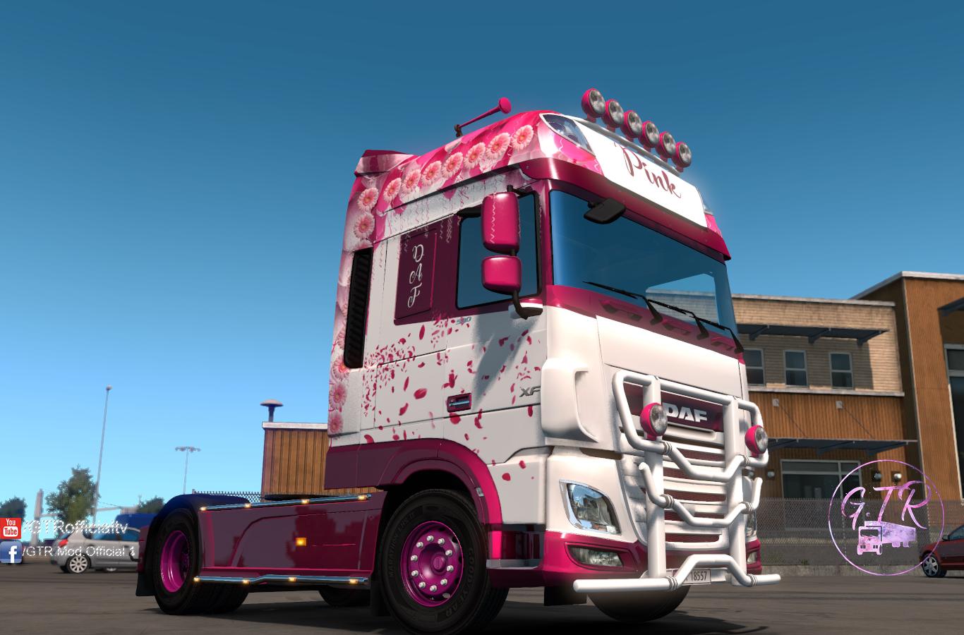 ETS2 - Daf Xf Euro 6 Pink Skin (1.35.X)