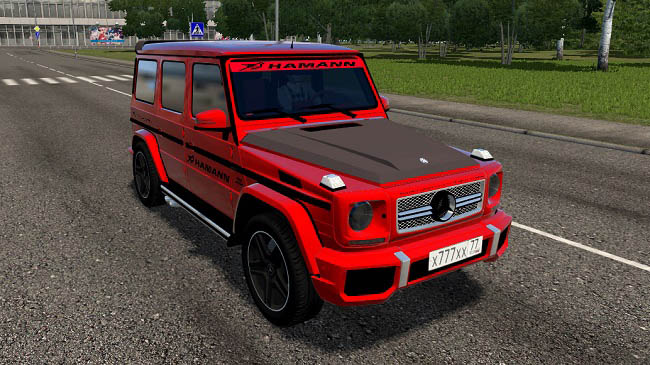 City Car Driving 1.5.9 - Mercedes-Benz G65 Red Tuning Car