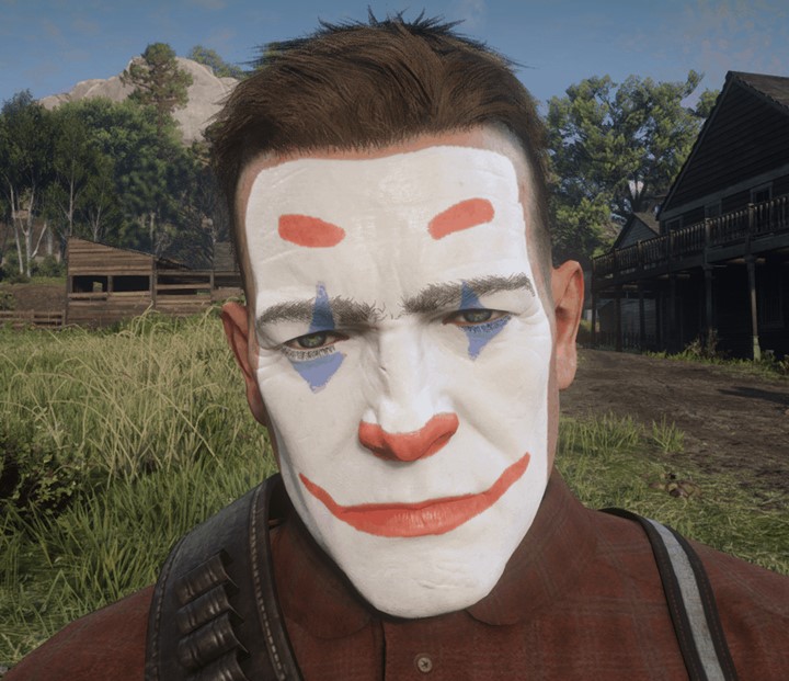 RDR2 - Arthur Joker Face Paint (Extra Clean Shaven)