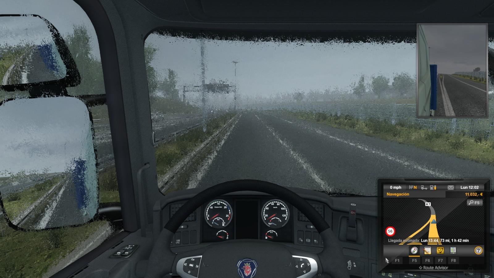 ETS2 - Realistic Rain V2.4 (1.35.X)